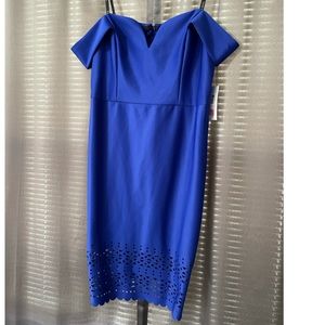 Royal Blue Bisou Bisou Off-the-Shoulder Dress